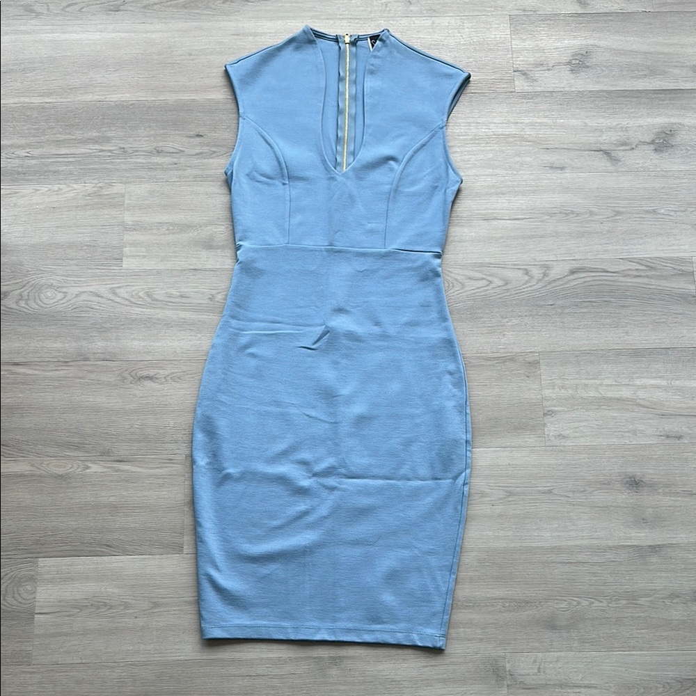Blue Sleeveless Windsor Dress